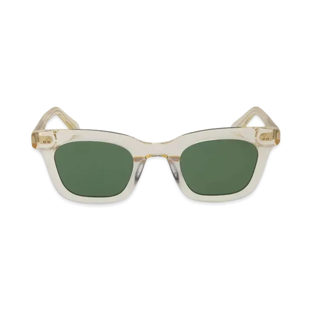 Stussy Ace Sunglasses "Bone / Green Lens"