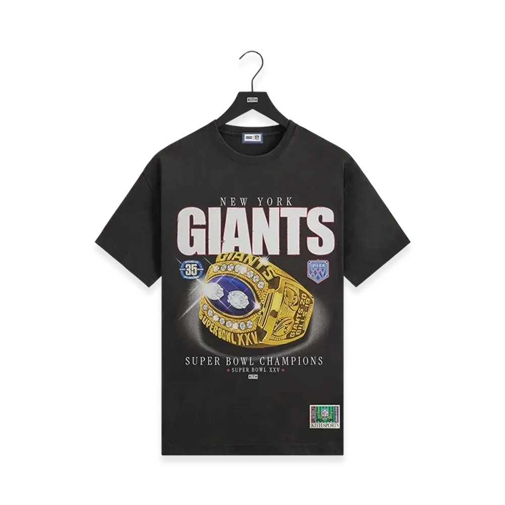 Kith x the NFL New York Giants Ring Vintage Jones Tee "Black"