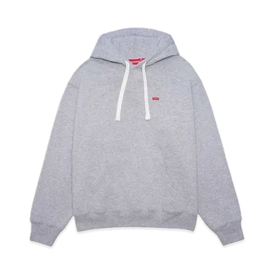 Supreme Small Box Drawcord Hooded Sweatshirt "Heather Grey"