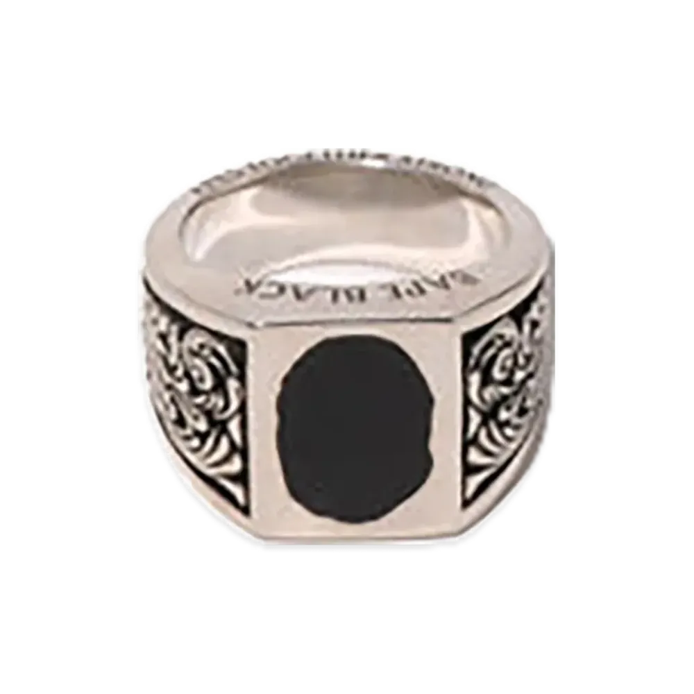 A BATHING APE Resin Madface Ring "Silver"