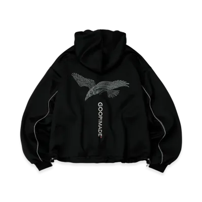WILDSIDE YOHJI YAMAMOTO x GOOPiMADE THE Karasu Hoodie "Black"