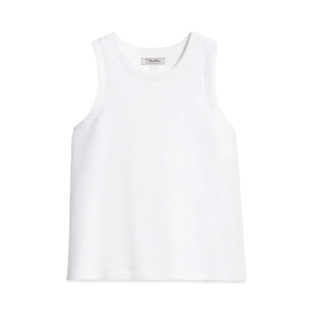 Max Mara Chima Cotton Jersey Top "Optical White"