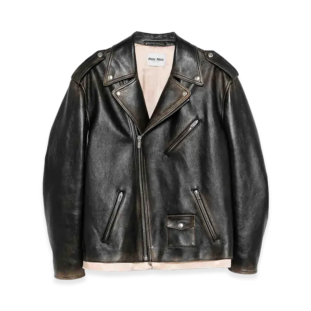 MIU MIU Women's Leather Jacket "Black"