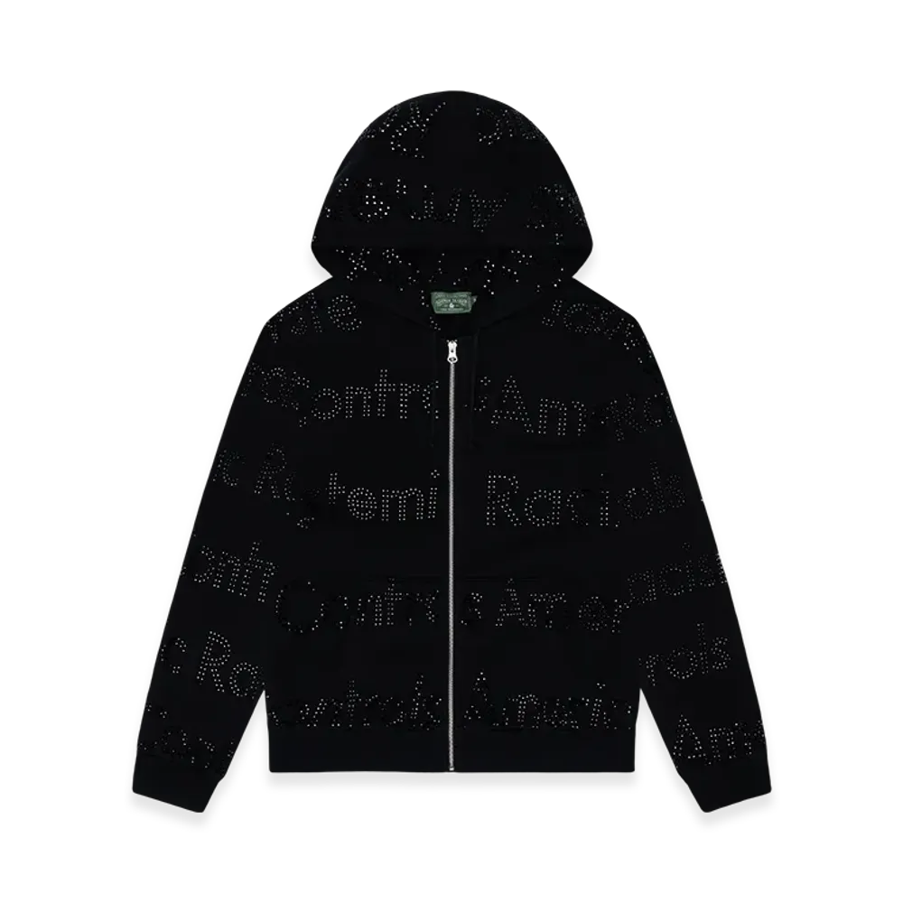 DENIM TEARS Systemic Racism Controls America Zip Hoodie "Black"