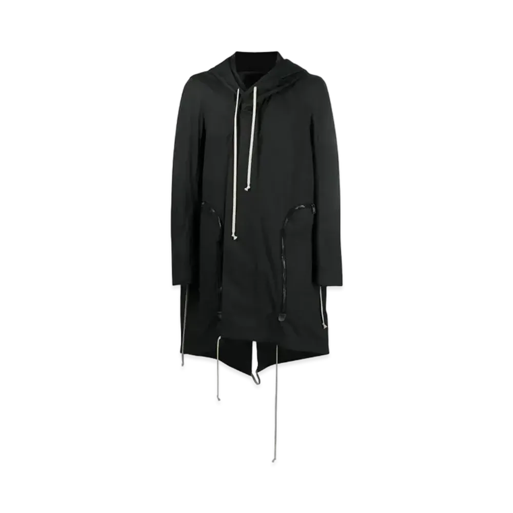 RICK OWENS Oversize Parker Coat "Black"