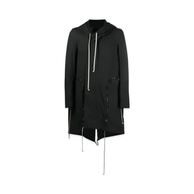 RICK OWENS Oversize Parker Coat "Black"