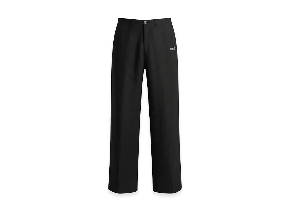 FEELS. Linen Straight Slacks "Black"