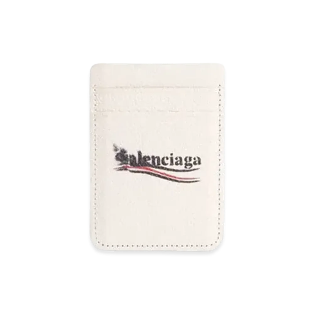 BALENCIAGA Cash Magnet Card Holder "Light Beige"