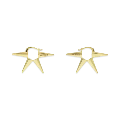 WE11DONE Spike Hoop Earrings "Gold"