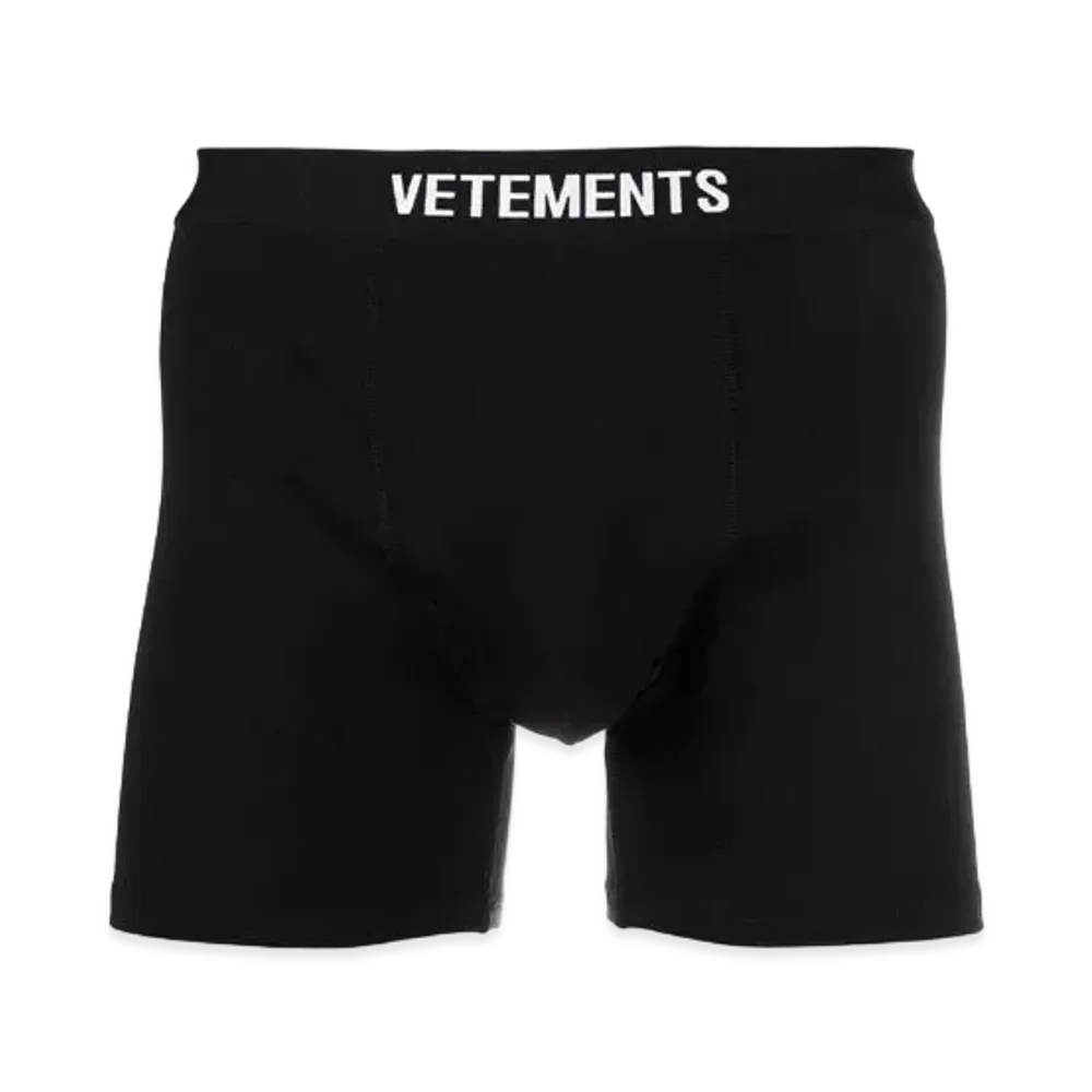 VETEMENTS Logo Tape Boxer Pants "Black"