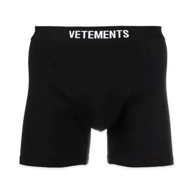 VETEMENTS Logo Tape Boxer Pants "Black"