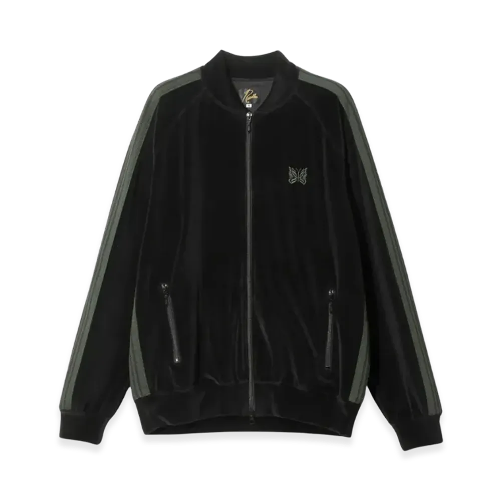 NEEDLES R.C. Track Jacket C/PE Velour "Black"