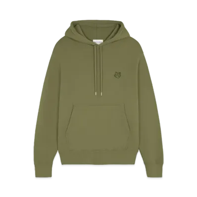 Maison Kitsune Bold Fox Head Patch Comfort Hoodie "Military Green"