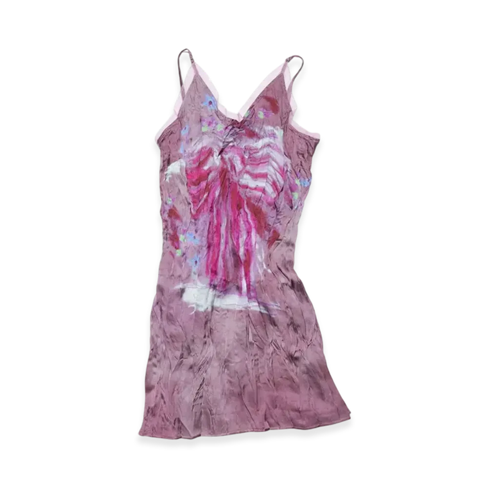 Acne Studios Print Blouse Dress "Raspberry Pink"