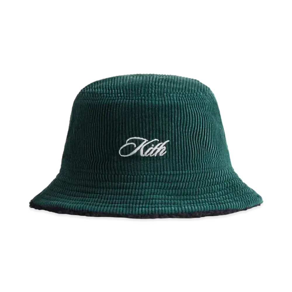 Kith Reversible Bucket Hat In Corduroy & Sherpa "Stadium"