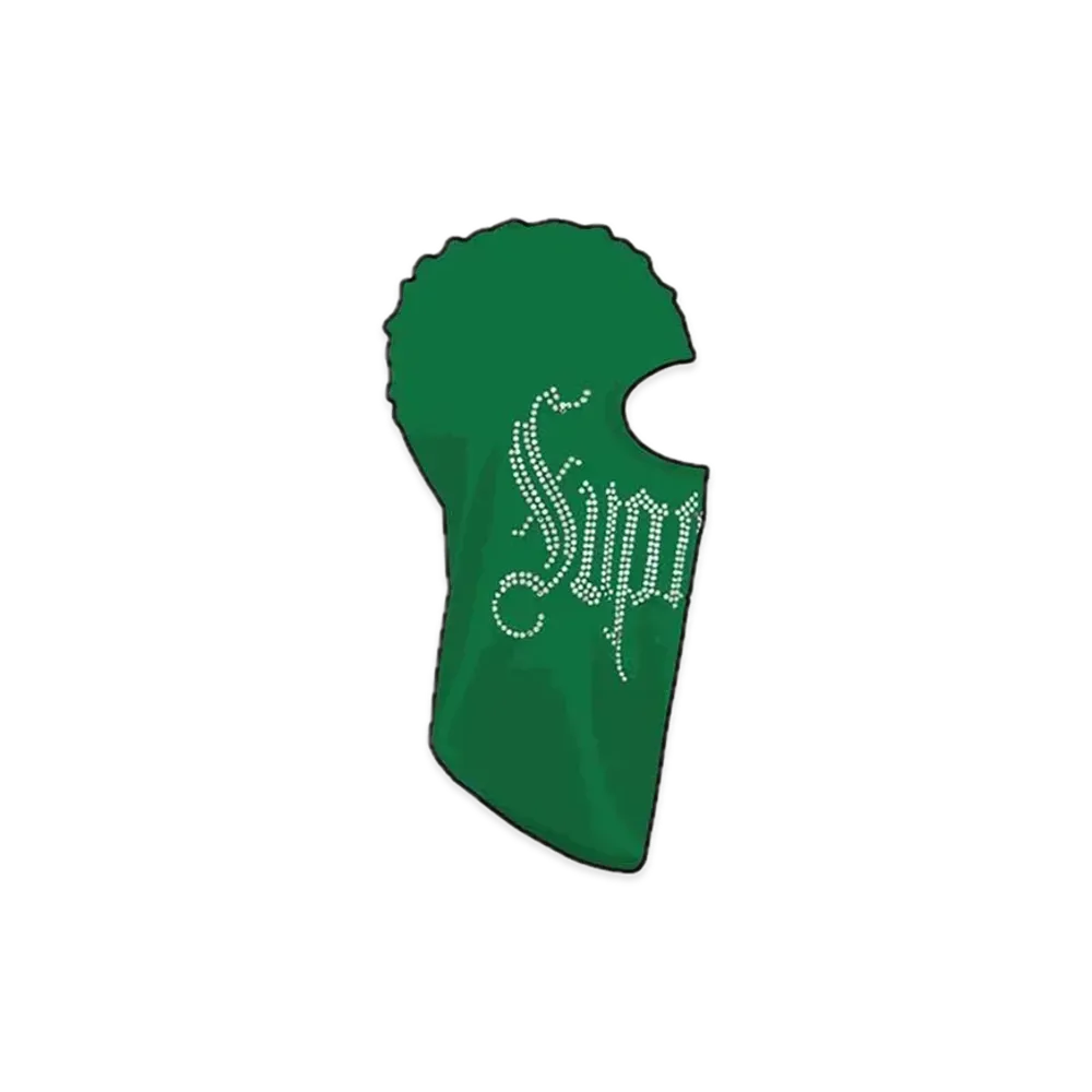 Supreme Rhinestone Balaclava "Green"