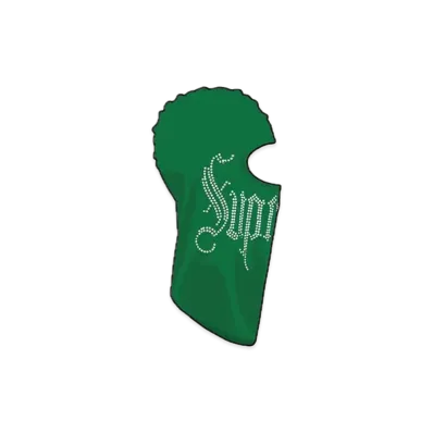 Supreme Rhinestone Balaclava "Green"