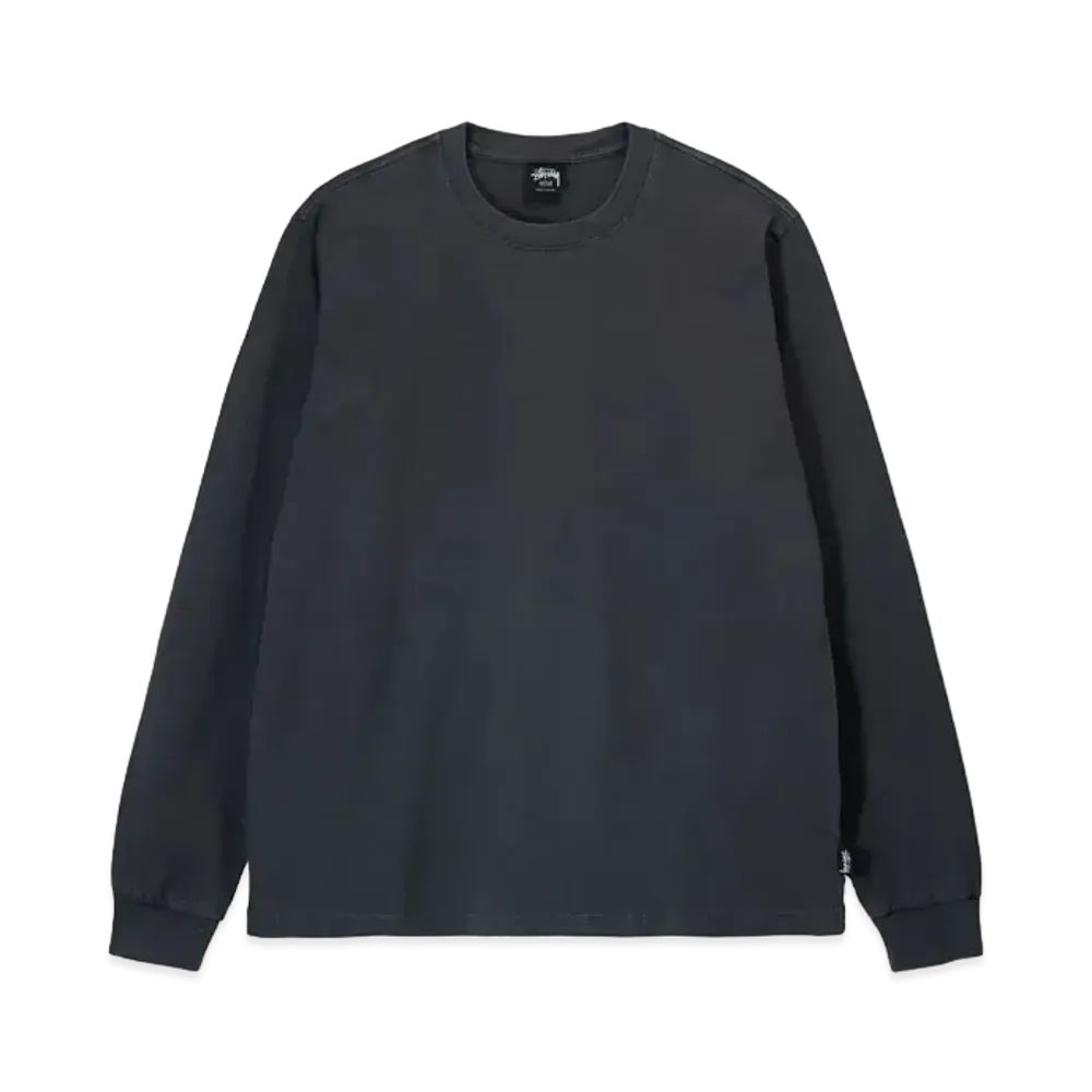 Stussy Pigment Dyed LS Crew "Black"