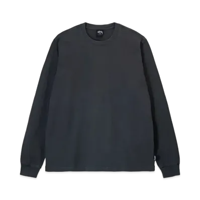 Stussy Pigment Dyed LS Crew "Black"