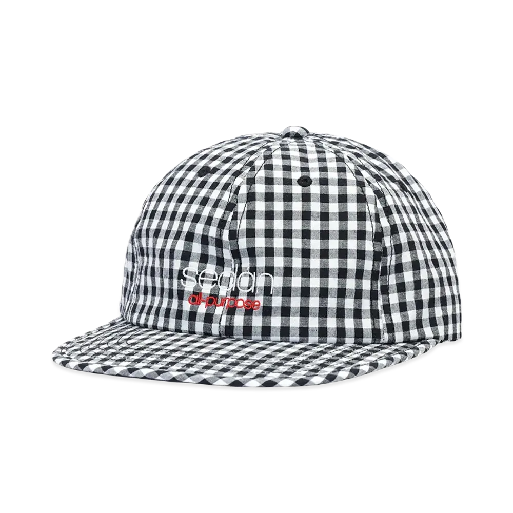 SEDAN ALL-PURPOSE Classic Logo Cotton Linen Cap "Gingham Plaid"