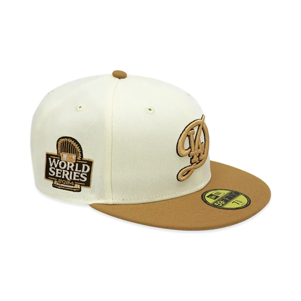 NEW ERA x THE CAP 59Fifty Soft Tropics Los Angeles Dodgers "Chrome White/Wheat"