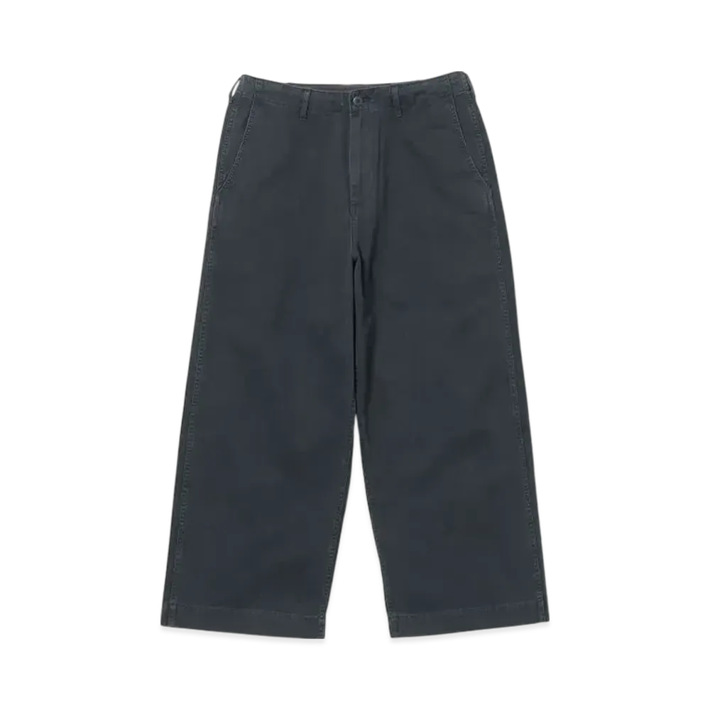 BEAMS 1940s Detail Wide Chino Pants "Navy"