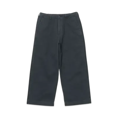 BEAMS 1940s Detail Wide Chino Pants "Navy"