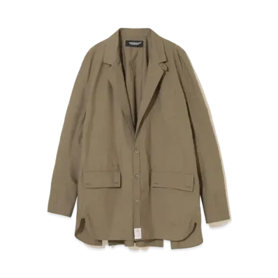 UNDERCOVER 24SS Cotton Typewriter Shirt Custom Jacket "Gray Khaki"