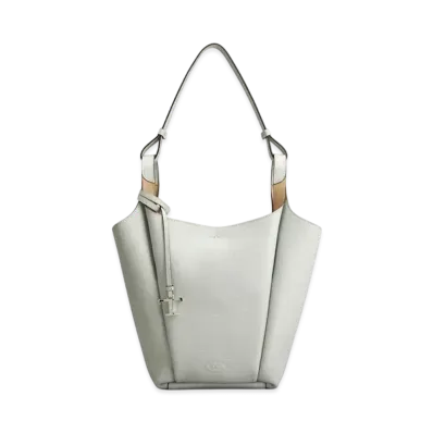 TOD'S Bucket Bag Small "Gray/Natural"