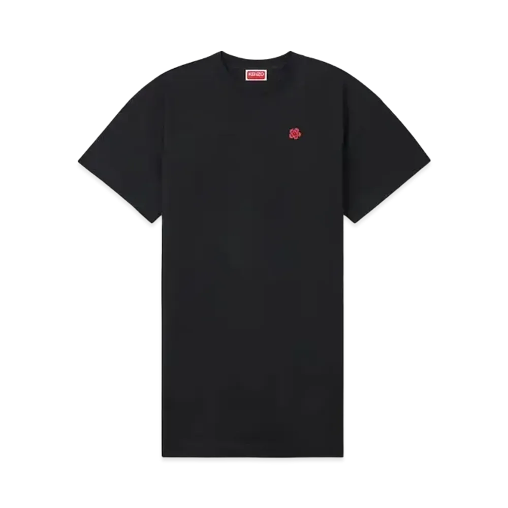 KENZO 'BOKE FLOWER' Embroidery T-shirt Dress "Black"