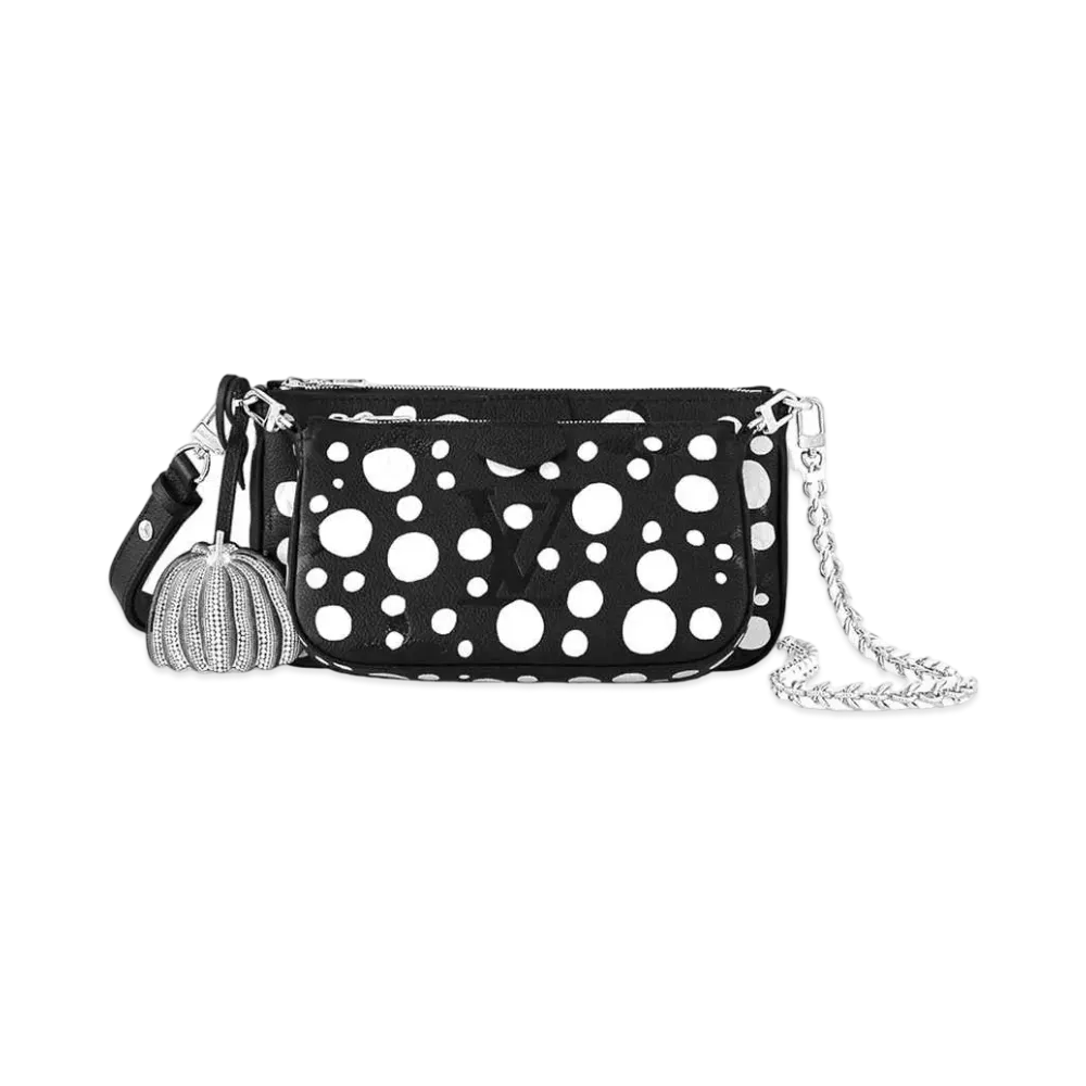 Louis Vuitton x Yayoi Kusama Multi Pochette Accessoires Monogram Empreinte Leather Infinity Dots "Noir/Blanc"