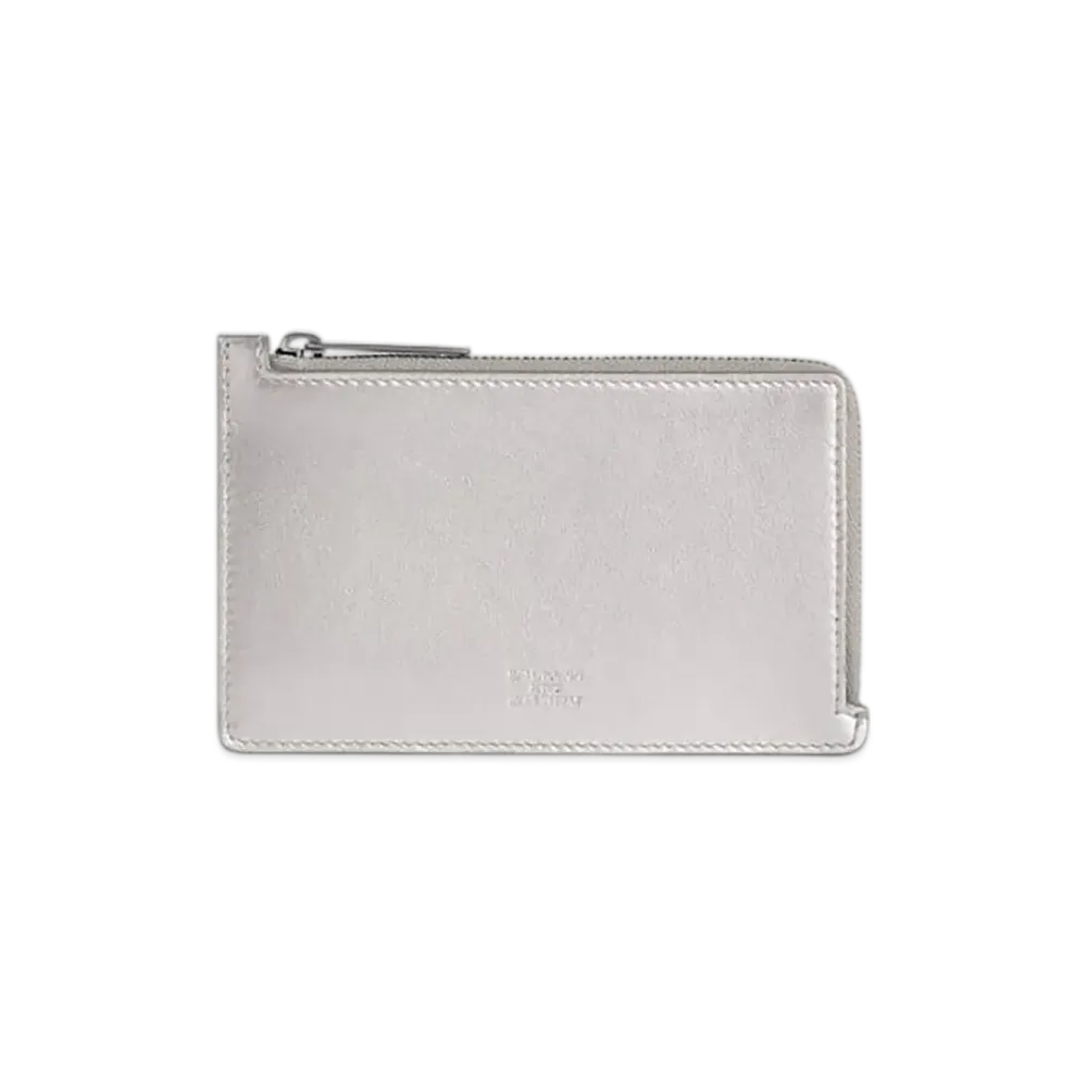 BALENCIAGA Envelope Long Coin & Card Holder "Silver/Cloudy Blue"