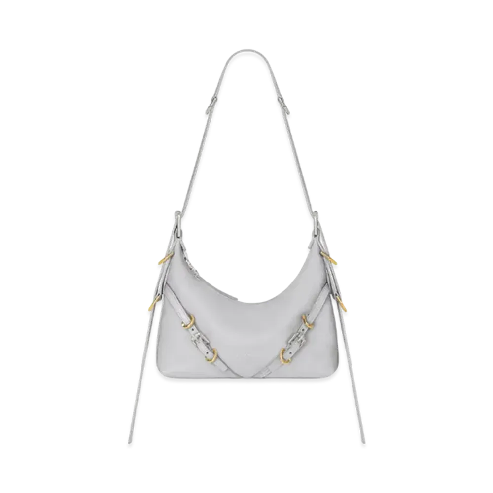 GIVENCHY Mini Voyou Bag in Leather "Light Grey"