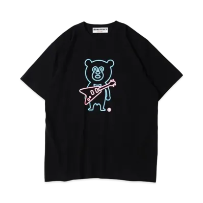 FUJI ROCK FESTIVAL'24 x BEAMS The Wonderful! Design Works. Electric Guitar Bear T-shirt "Black"