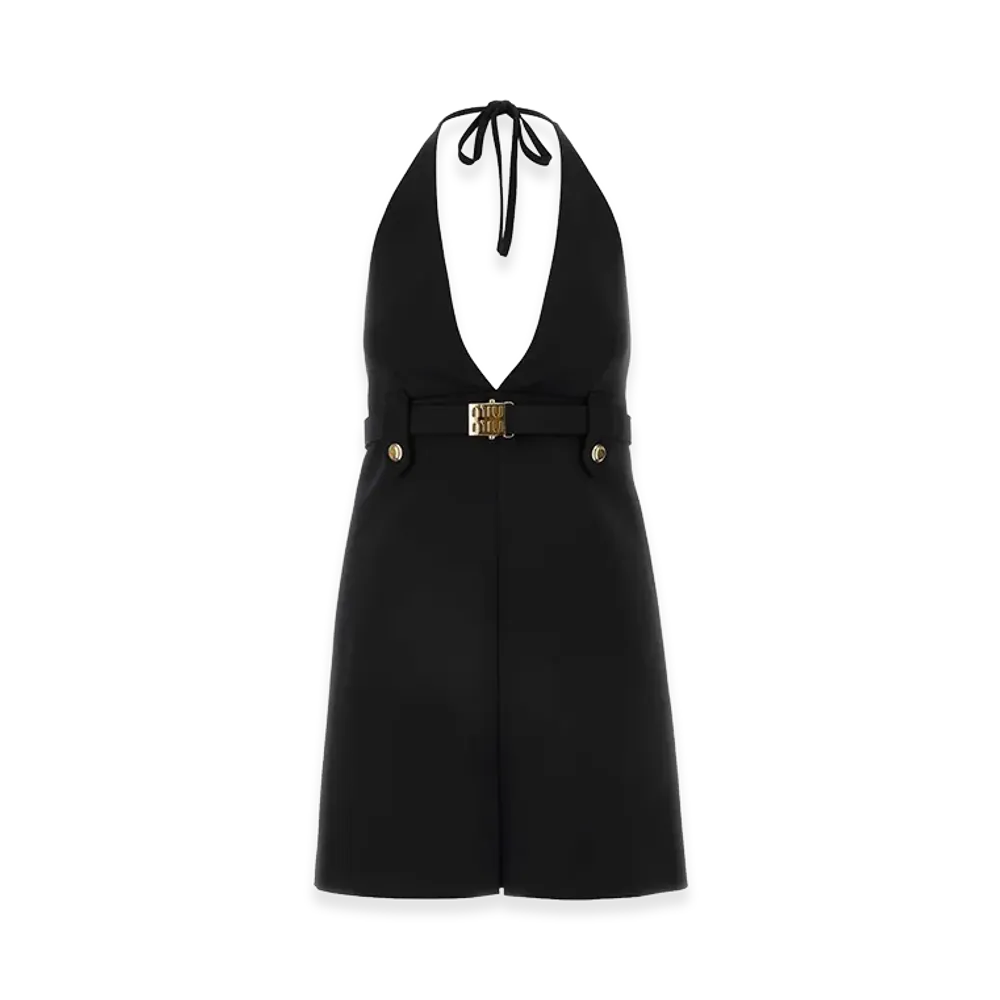 MIU MIU Women's Stretch Wool Dress "Black"
