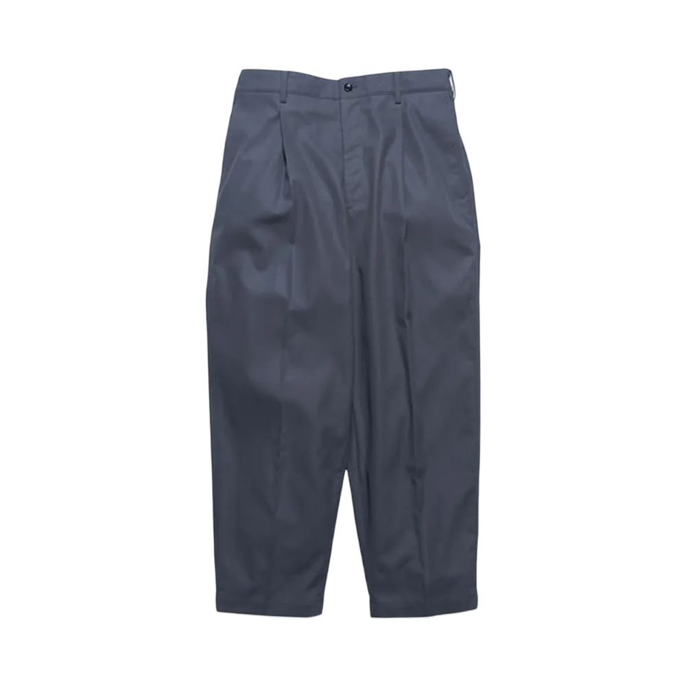 Graphpaper Wooly Cotton Twill Wide Tapered Slacks "C.Grey"