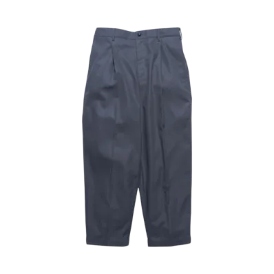 Graphpaper Wooly Cotton Twill Wide Tapered Slacks "C.Grey"