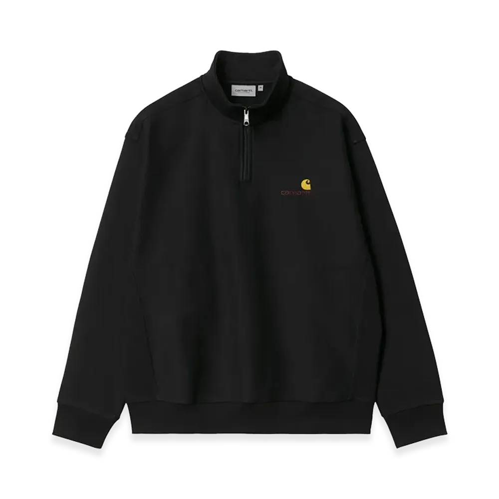 Carhartt WIP Half Zip American Script Sweat "Black"