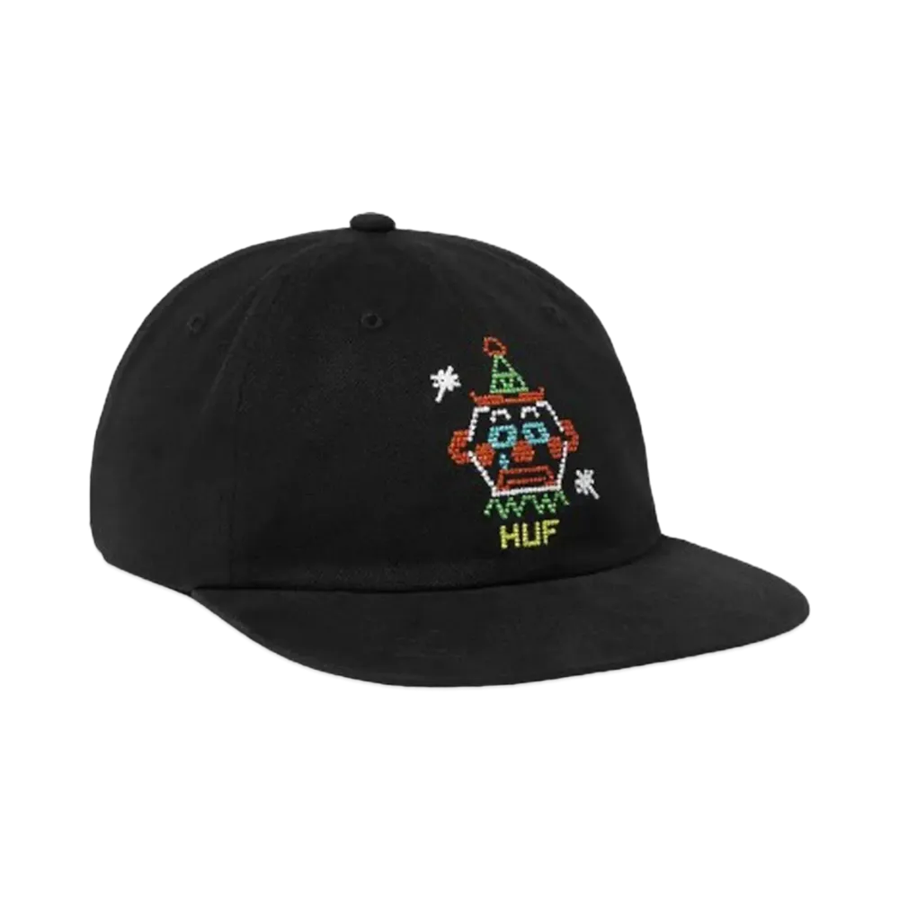 HUF Summer 24 Clownin Around 6 Panel Hat "Black"