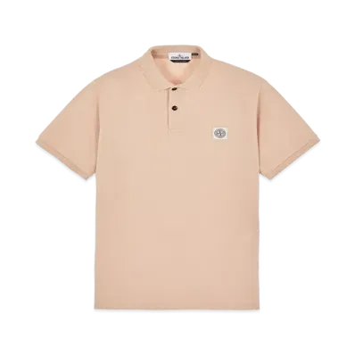 Stone Island 22R39 50/2 COTTON PIQUE_REGULAR FIT "Pastel Pink"