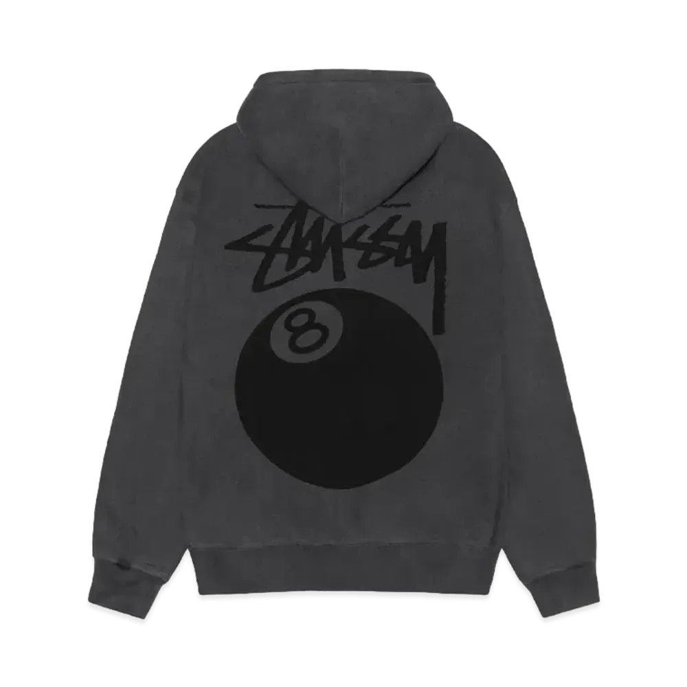 Stussy 8 Ball Pigment Dyed Hoodie "Black" (FA24)