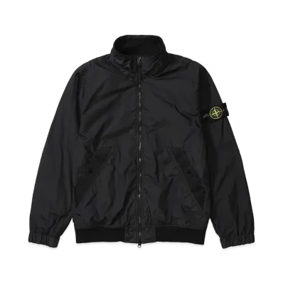Stone Island Rainproof Nylon Rep Jacket With Logo "Black"