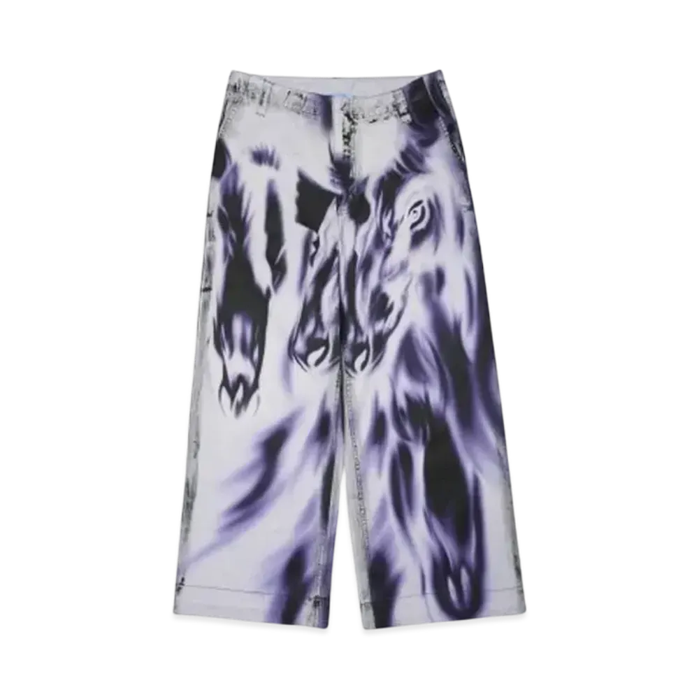 Gerrit Jacob WIDE LEG JEANS "WHITE/BLACK/PURPLE"