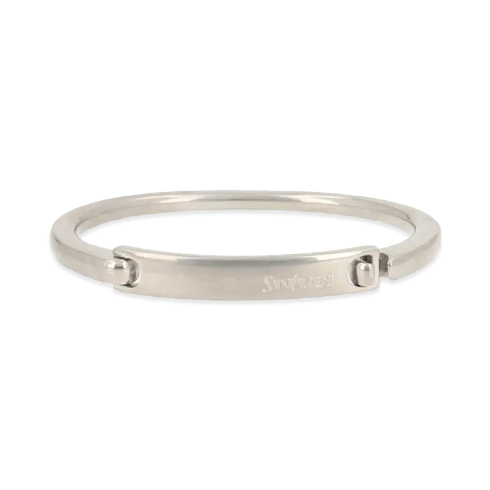 Saint Laurent Bracciale Con Logo "Silver"