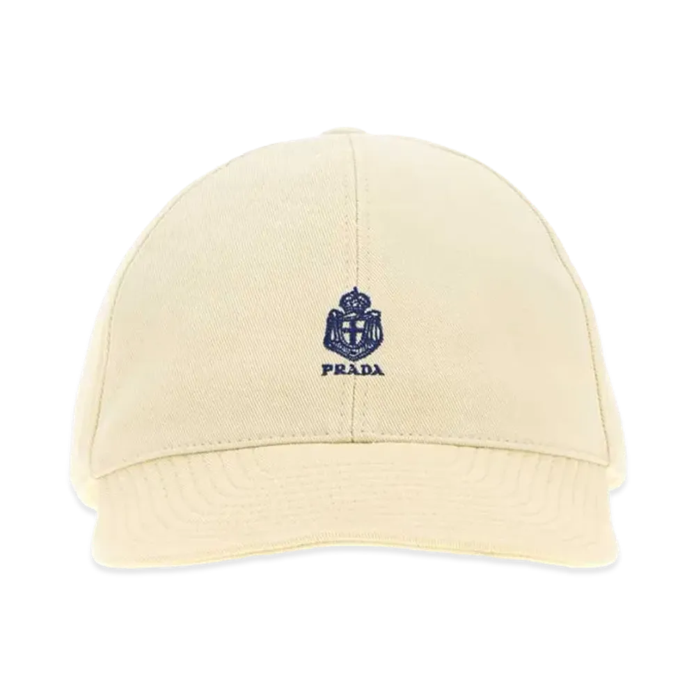 PRADA Cotton Baseball Cap "Beige/Tan"