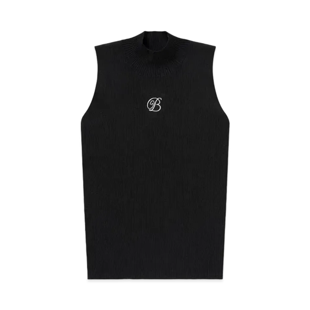 Blackeyepatch B Emblem High Neck Knit Tank "Black"