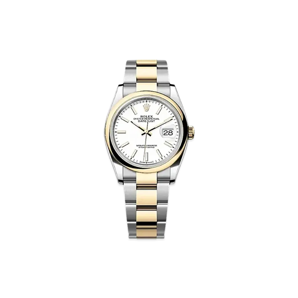 ROLEX Datejust 36 Oystersteel & Yellow Gold "White"