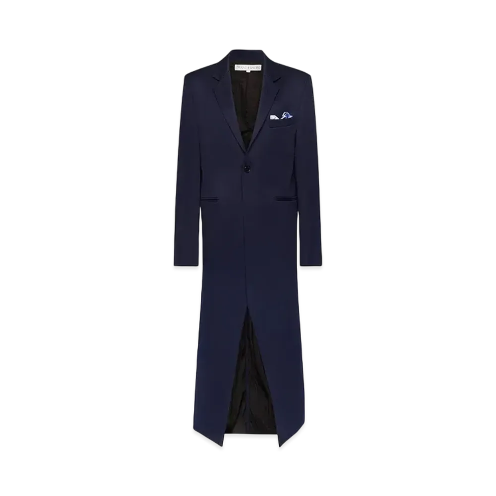JW ANDERSON Satin Handkerchief Long Coat "Black"