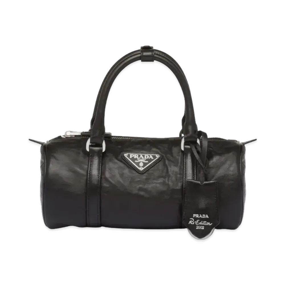 PRADA Antique Nappa Leather Handbag "Black"