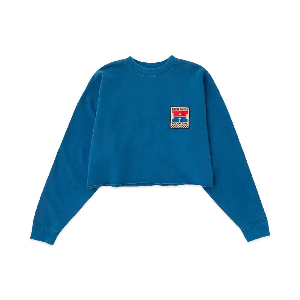 MOUSSY x HONDA HRC Cropped Pull Over "Blue"
